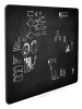 Černé bezrámové magnetická tabule na křídy - Qboard