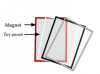 Magnetická informační kapsa A4 - šedý rámeček - balení 10 ks