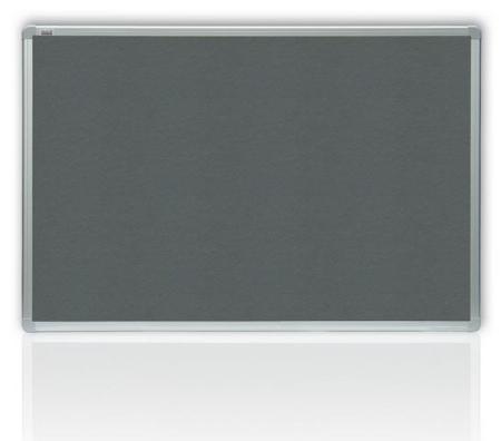 Filcová šedá tabule v hliníkovém rámu 150x100 cm