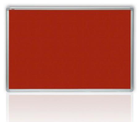 Filcová červená tabule v hliníkovém rámu 120x90 cm