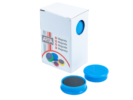 Magnety ARTA průměr 25mm, modré (10ks v balení)