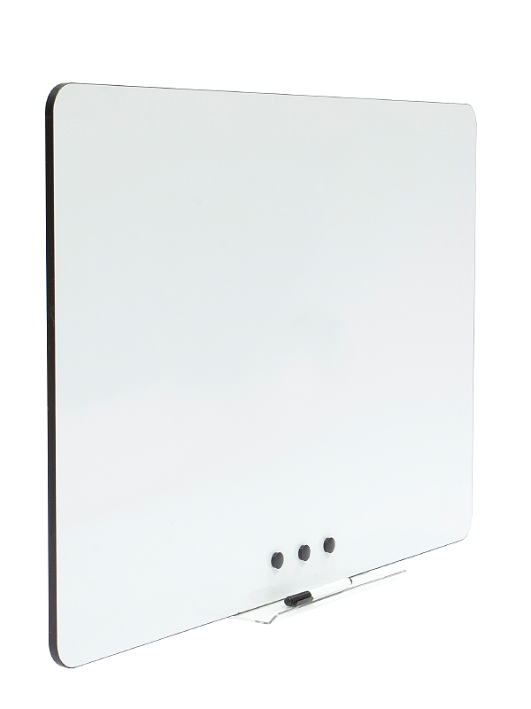 Bílá bezrámová magnetická tabule Qboard 57 x 57 cm